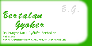 bertalan gyoker business card